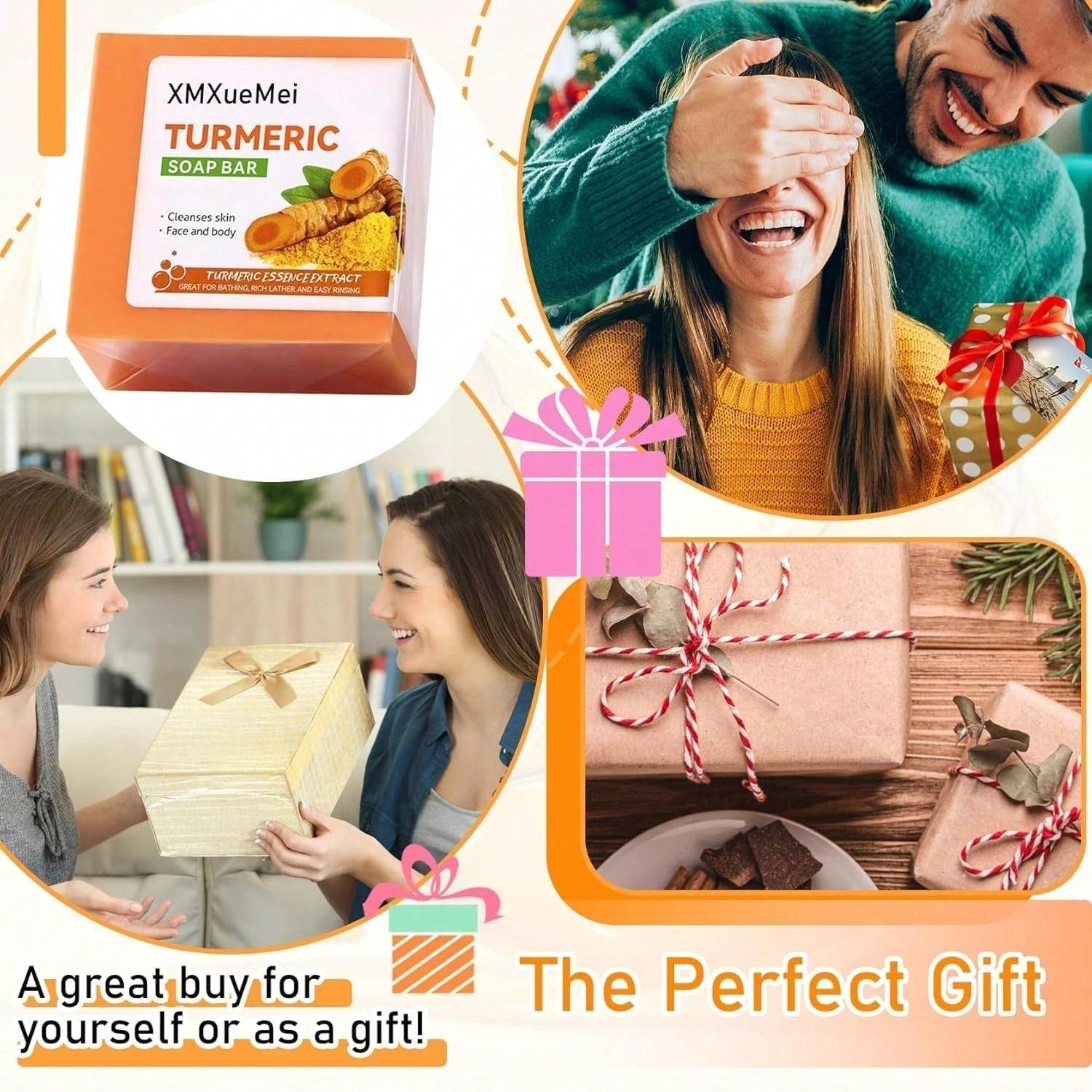 Body Face Brightening Turmeric Hyperpigmentation Bar Soap