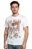 Def Leppard Group White T-shirt