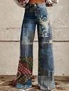 3D Graphic Printed Wide Leg Pants for Women – High Waist Bootcut Graphic Trousers