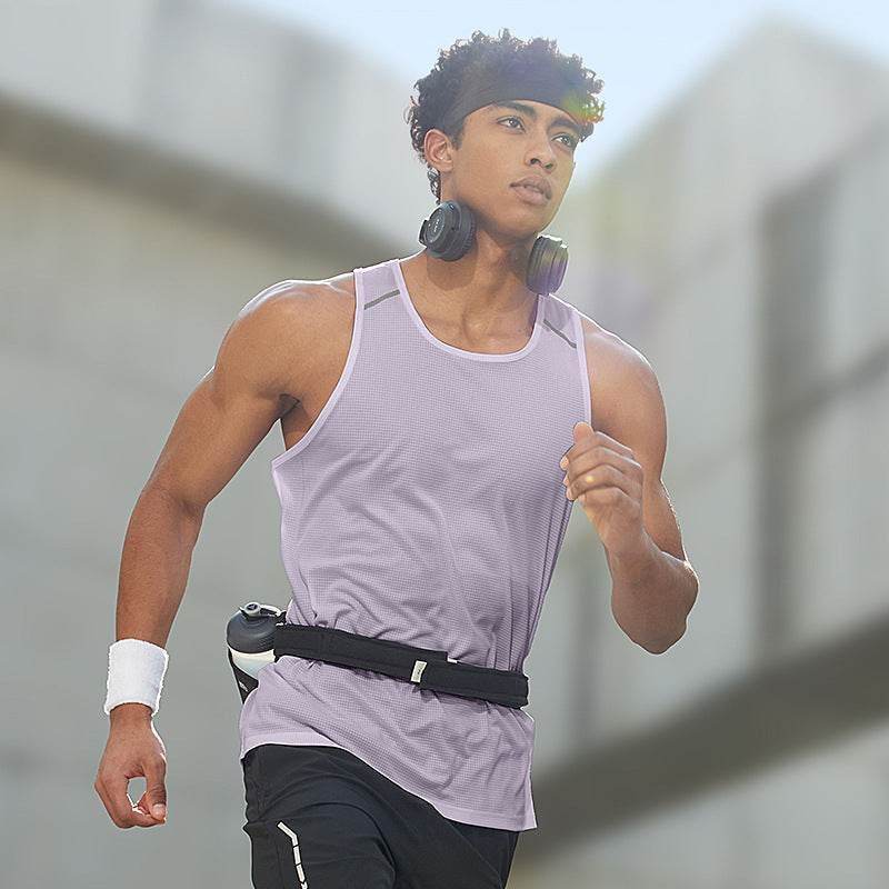 Sleeveless Quick Drying Marathon Sports Workout Gym Tank Top for Men
