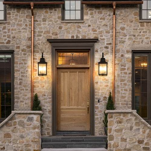 Large Outdoor Glass Wall Light Supports Many Types Of Bulbs -2 Packs