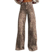 Women's 3D Printed Flared Denim Jeans – Graphic Print Wide Leg Jeans