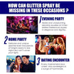 Glitter Spray for Hair and Body Long-Lasting Sparkle Shimmer Spray 60ml All Skin Tones