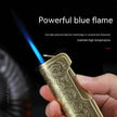 Embossed Portable Metal Alloy Cigar Cutter and Torch Lighter Gift box set