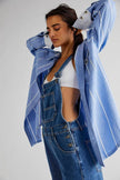 Women's High-Waisted Jumpsuit Overalls With Pockets Loose Fit Denim Trousers Casual Straight Leg Pants