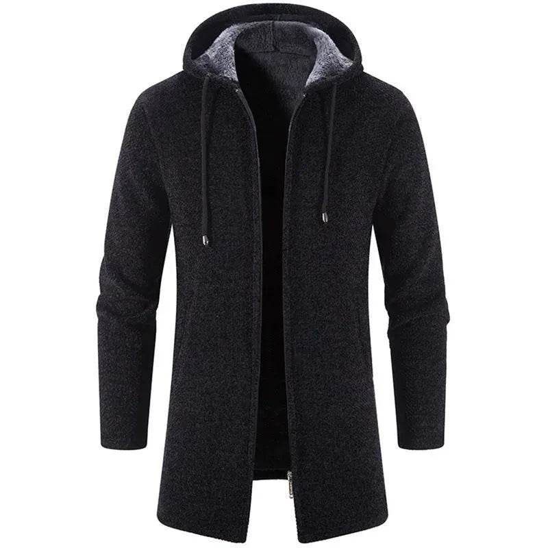 Plus Fleece Trend And Handsome All-match Cardigan For Men