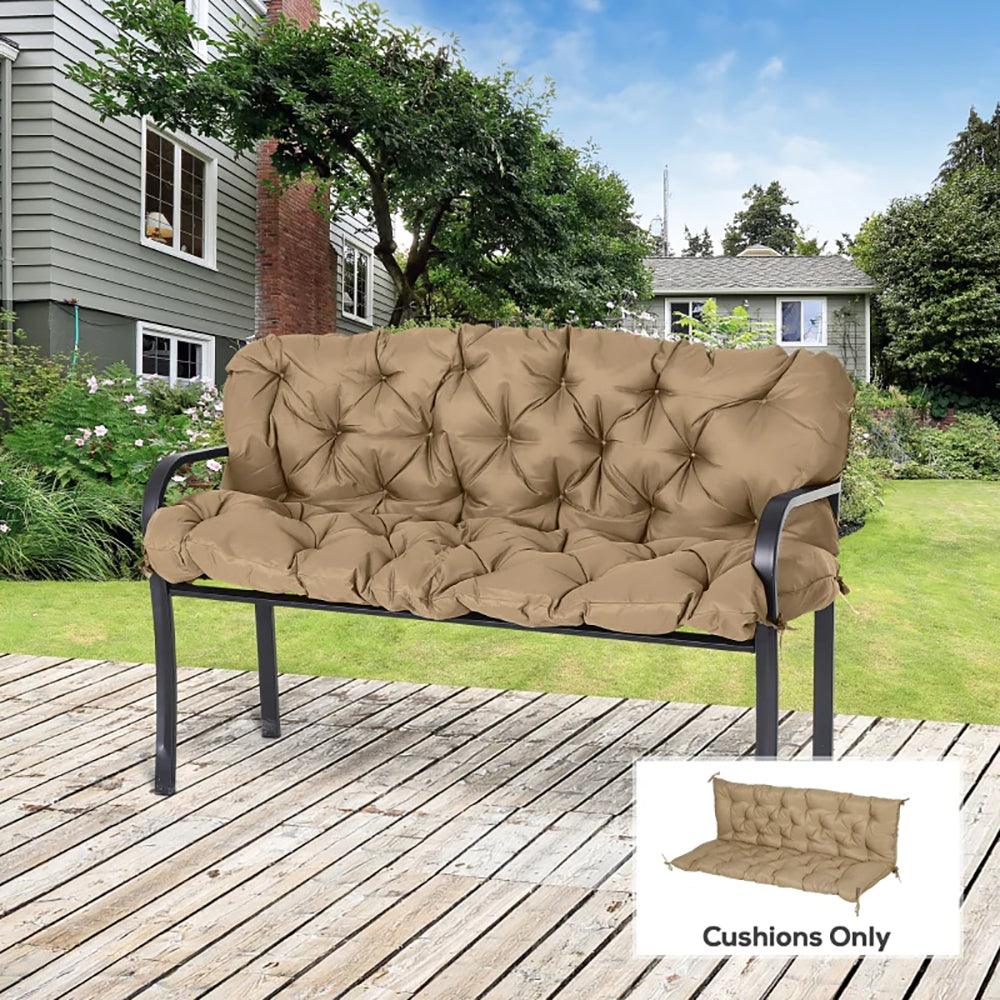 59'' X 38'' Tufted Bench Cushion For Outdoor Furniture, 3-Seater Replacement For Swing Chair, Patio Sofa Couch, TIKTOK Prohibits Sales