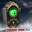 HOMCOM 7.1 Halloween Decoration, Animatronic Doorbell With Simulation Light-up Eyeball, Sound And Motion Activated Animated Prop W  Piercing Doorbell Sound