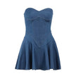 Fashion Tube Top Denim short mini Dress for Club