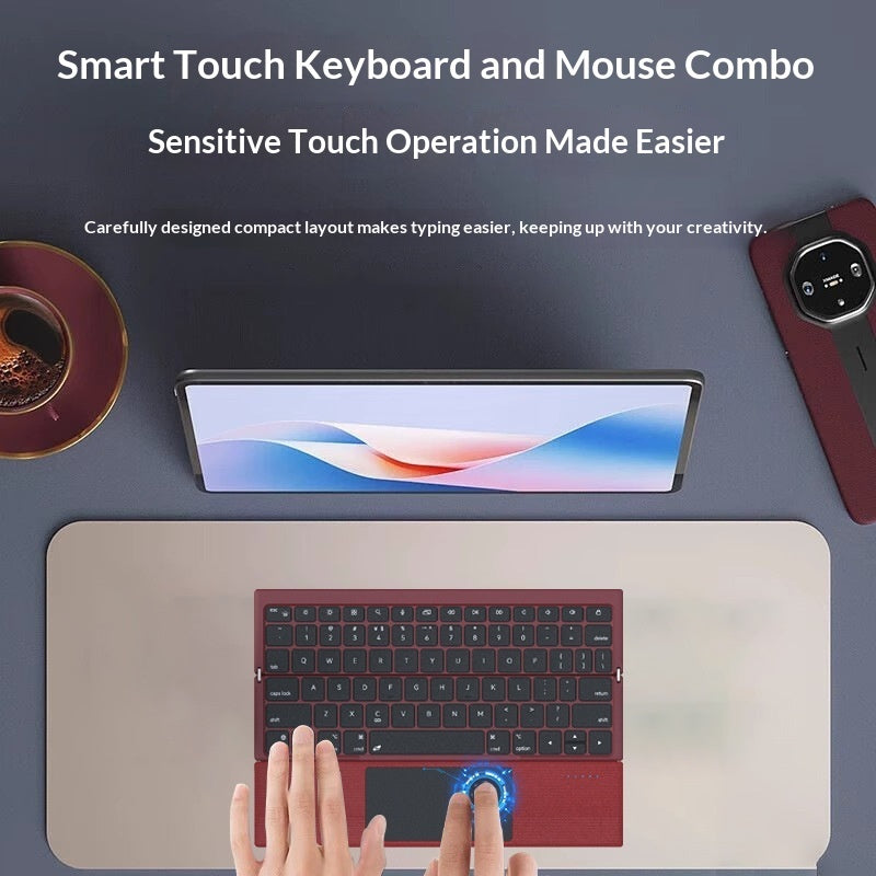 Portable Tri-Fold Bluetooth Keyboard – Ultra-Thin Foldable Wireless Keyboard for iPad Canada