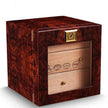 Luxury Cedar Wood Cigar Humidor Box, Lacquer Finish, 100-150 Cigar Capacity