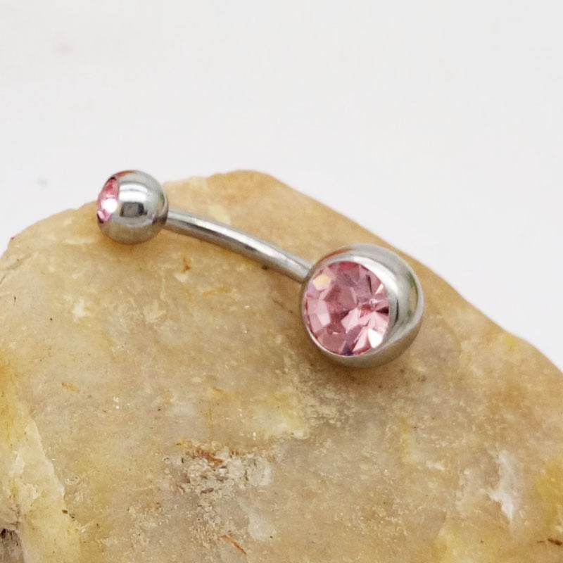 Puncture Hypoallergenic Titanium Steel Navel Buckle Belly Nail
