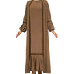 Elegant Two piece for ArabWomen Abaya Underwear dress and Kimono Abaya Open front Abaya for  Middle Easter Arab Dubai Women
