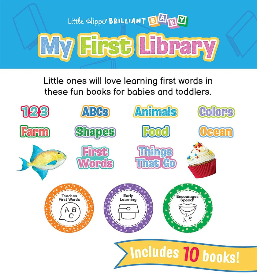 Little Hippo Books - My First Library - Baby Book Set of 10
