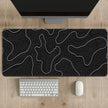 Abstract Line Pattern Large Mouse Pad – Non-Slip Rubber Base, 6 Styles
