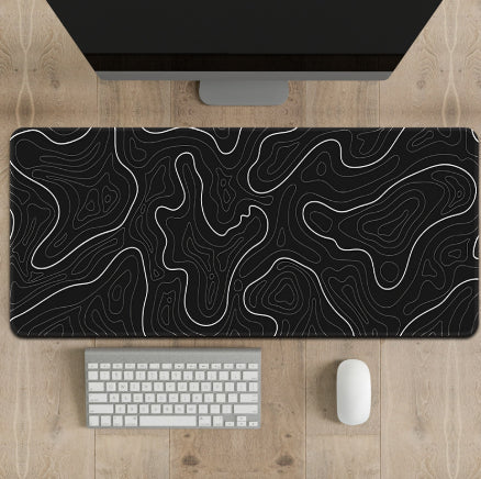 Abstract Line Pattern Large Mouse Pad – Non-Slip Rubber Base, 6 Styles