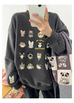 Women's 3D Kitten Embroidery Pullover Sweater Coat – Loose Fit Canada USA