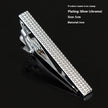 Men's Silver Electroplated Tie Clip – 25 Line Pattern Styles, 5cm Flat Head Business Tie Bar | Canada & USA
