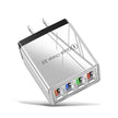 4-Port USB Wall Charger with Quick Charge 3.0 – EU, UK & US Plug | Multi-Colour
