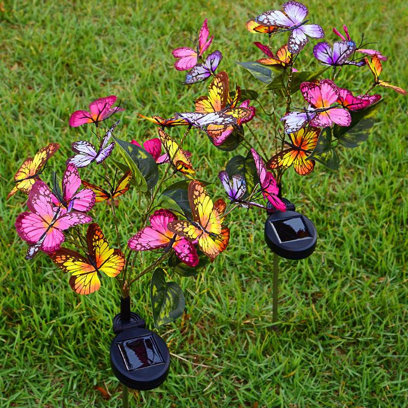 Solar Butterfly Courtyard Light Led Landscape Pathway Lighting