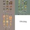 Cafe Series PET Decorative Sticker Pack – Retro Coffee Shop Journal & Scrapbook Stickers (25 pcs)