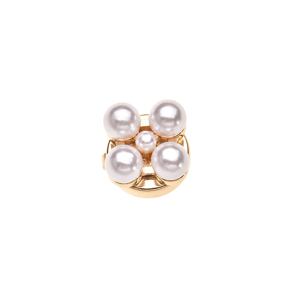 Korean Pearl Shirt Cufflinks – Alloy Gold, Silver & Gun Black | Women's Fashion Accessories Canada & USA