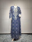 Muslim Saudi Dubai Evening Gown Embroidered Robe