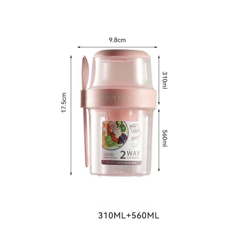 Portable Lock sealed Breakfast Oatmeal Cereal Nut Yogurt Fresh Fruit Salad Cup