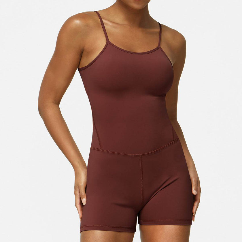 Sleeveless Bodycon Exercise Workout Gym Romper Women Short Workout Jumpsuit Yoga Jumpsuit