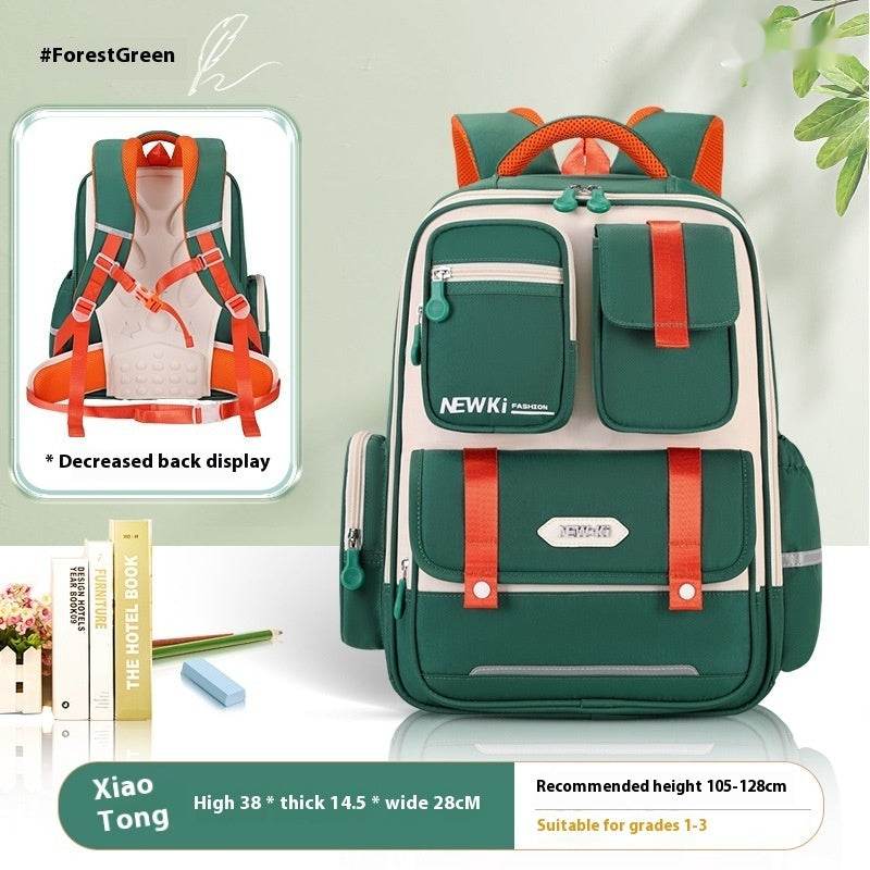 Children's Spine Protection Backpack Multi-compartment Burden Reduction Schoolbag