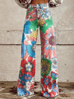 Graphic Printed Pants for Women – Stretch Denim Look Casual Trousers