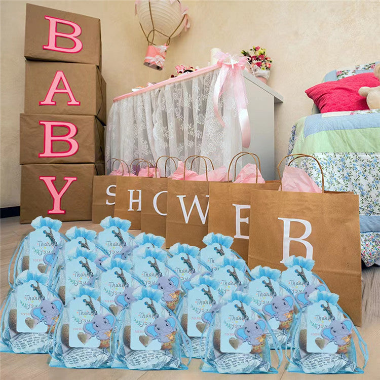 Elephant Party Theme Birthday Decoration Suit – Baby Shower & Kids Birthday Scene Layout Kit