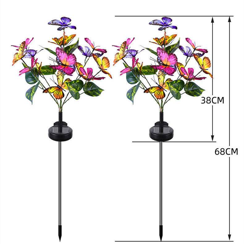Solar Butterfly Courtyard Light Led Landscape Pathway Lighting