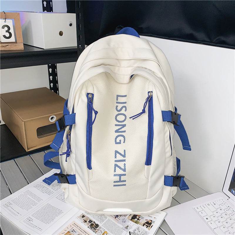 Simple Large Capacity Waterproof High School Backpack for Teens
