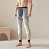 Men's Cotton Pants Graphene Waist Support Fleece-lined Long John Loungewear Sleepwear