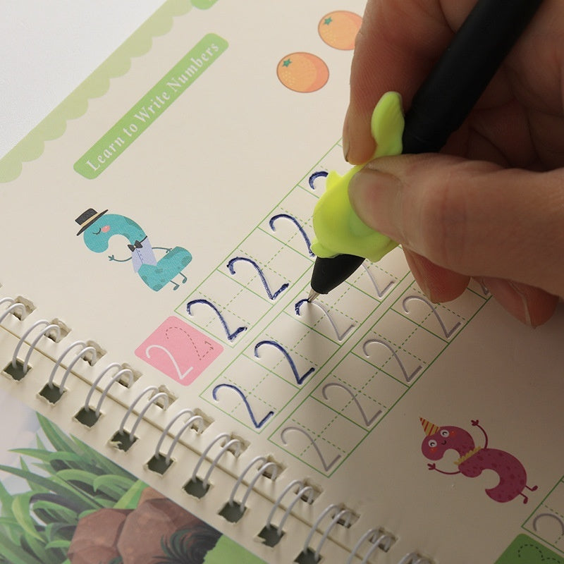 Groove Magic Copybook – Calligraphy & Handwriting Practice Board with Pen (English Version)