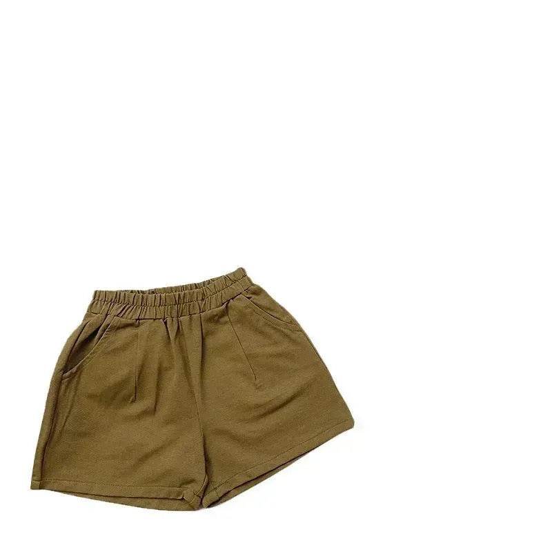 Casual Elastic Capri Pants Girls' Short pant for girls Neutral short pant for kids
