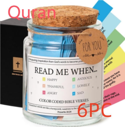 Bible Verses In A Jar – 90 Scripture Cards Glass Jar (Colours A, B, C)