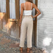 Women's Summer 2-Piece Outfit Sleeveless Lace Vest Top And Casual Elastic Waist Pants