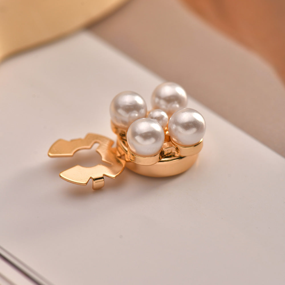 Korean Pearl Shirt Cufflinks – Alloy Gold, Silver & Gun Black | Women's Fashion Accessories Canada & USA
