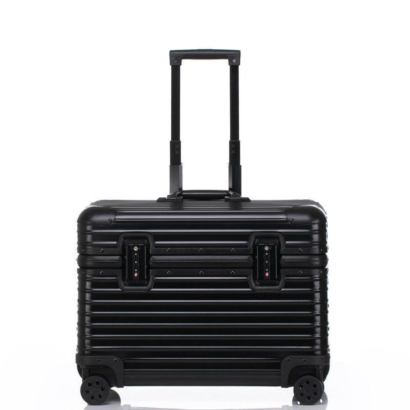 Aluminum Spinner Suitcase, Silver, Black, Gun Gray & Titanium Gold, 18–25 Inches