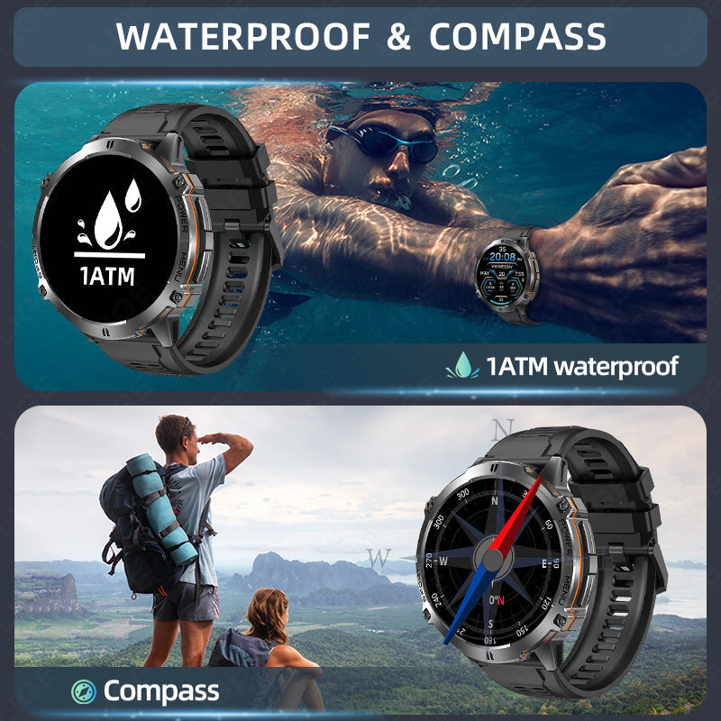 X3 Pro AMOLED Men's Smartwatch – Bluetooth Calling, 100+ Sports Modes, 900mAh Battery, Compass & Barometer
