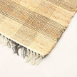 Artisan Hand Woven Jute  Cotton Grey Plaid Rug-5X7 Ft