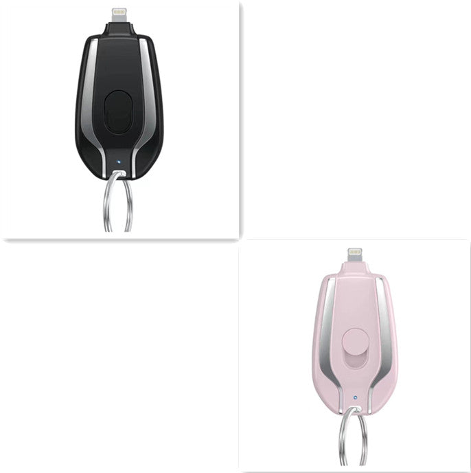 Keychain Power Bank 1500mAh – Portable Emergency Charger for iPhone & USB-C