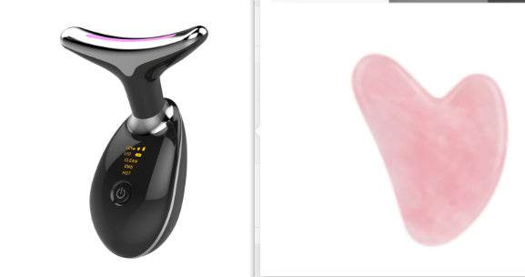 LED neck beauty device - Photon Therapy Neck Beauty Anti Wrinkle Machine EMS Tighten Massager