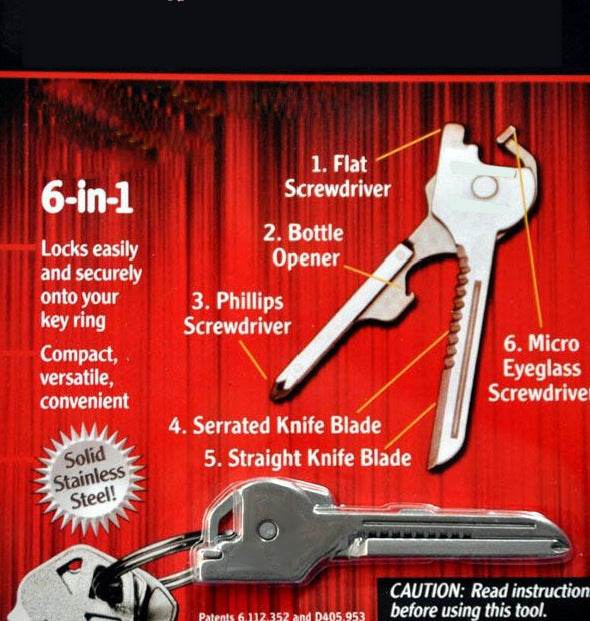 Multipurpose Keychain Key Survive Pocket Opener Shape - Mini Multi Gear