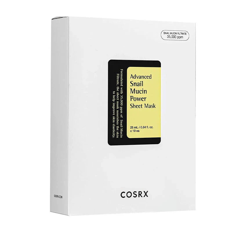 COSRX Advanced Snail Mucin Power Essence Sheet Mask 25ml - 1 BOX 10 PCS