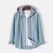 Men's Autumn And Button down Waffle Hoodie Cardigan