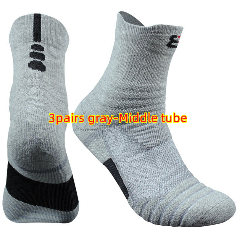 Cotton Blend Ankle Socks – Black, White & Gray | Short & Middle Tube