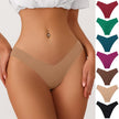 Women's Seamless Ice Silk Briefs with V-Waistband for Everyday Comfort